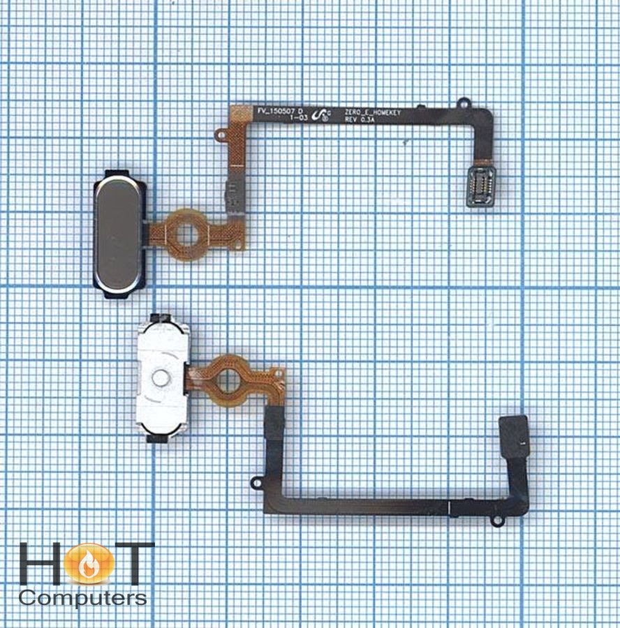 Кнопка HOME в сборе с механизмом и шлейфом для Samsung Galaxy S6 Edge SM-G925F золотая