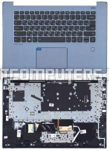 Клавиатура для ноутбука Lenovo IdeaPad 530S-15IKB Series, p/n: 5CB0R12620 серая с голубым топкейсом