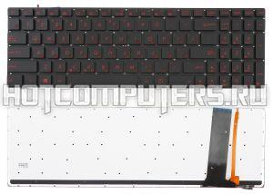 Клавиатура для ноутбука Asus ROG G550, G550JK черная с подсветкой