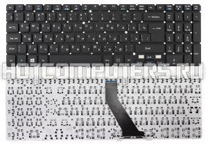 Клавиатура для ноутбука Acer Aspire V5-572, V5-573 черная без рамки, Г-образный Enter