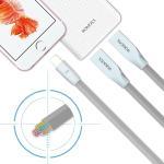 Кабель USB - Lightning, Micro USB для Apple iPhone 5, 5C, 5S, 6, 6, 7 Plus, Samsung, Huawei, Xiaomi (Rolink Hybrid), серый