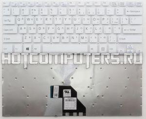Клавиатура для ноутбука Sony SVF14 белая без подсветки