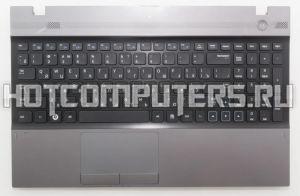 Клавиатура для ноутбука Samsung NP300V5A, NP305V5A с топкейсом черный с серым