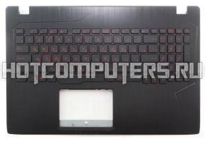 Клавиатура для ноутбука Asus ROG GL553VD Series, p/n: 90NB0DW4-R30RU0, черная c черным топкейсом (толстый шлейф подсветки) версия 1