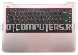Клавиатура для ноутбука Samsung NP530U4E черная c серебристым топкейсом