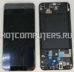 Модуль (матрица + тачскрин) для смартфона Samsung Galaxy A20 SM-A205F черный с рамкой, Premium