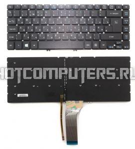 Клавиатура для ноутбука Acer Aspire R7-571, R7-572 Series, p/n: 9Z.N9LBC.A1D, PK130YO1A00, NK.I1417.0CA, черная с подсветкой