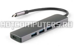 USB-концентратор IQFuture IQ-C5 Type-C USB Hub 5 в 1, USB-C PD, 3 порта USB 3.0, HDMI, кабель Type-C 12 см