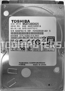 Жесткий диск TOSHIBA 2.5", 250GB, SATA II, MQ01ABD025