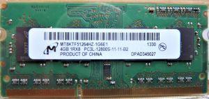 Модуль памяти Micron 4Gb SODIMM 1Rx8 PC3L-12800S
