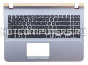 Клавиатура для ноутбука Asus F507, R523, X507 Series, p/n: 90NB0HI1-R30RU1, черная c серым топкейсом