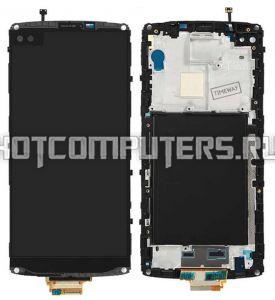 Модуль (матрица + тачскрин) для смартфона LG V10 H961S черный с рамкой