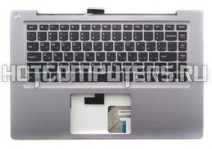 Клавиатура для ноутбука Lenovo IdeaPad U400, U400S, U400C Series, p/n: 6M.4PJCS.002, 31052386, черная с серым топкейсом