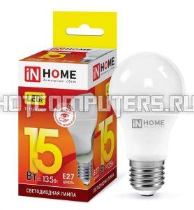 Светодиодная лампа IN HOME LED-A60-VC LED-A60-standard 15Вт 230В Е27 3000К 1350Лм