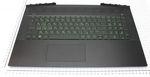 Клавиатура для ноутбука HP Pavilion Gaming 17-CD Series, черная с черным топкейсом