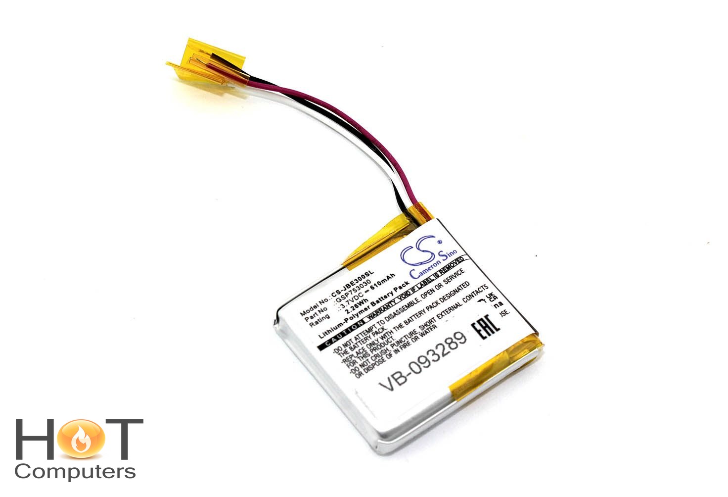 Аккумуляторная батарея CameronSino CS-JBE300SL для акустики JBL E45BT, Everest 300, 700 (GSP753030) 610mah