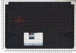 Клавиатура для ноутбука Asus FX504GD Series, p/n: 90NR00J2-R31RU0, 90NR00J2-R31RU1, черная c черным топкейсом