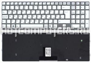Клавиатура для ноутбука Sony Vaio VPC-EB p/n: 148793271, MP-09L23SU-886 белая, с большой кнопкой Enter