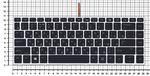 Клавиатура для ноутбука HP Elitebook 745 G5, 745 G6, 840 G5, 840 G6, 846 G5, 846 G6 черная с серебристой рамкой и подсветкой