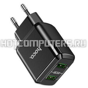 Блок питания (сетевой адаптер) HOCO N6 Charmer QC3.0, 18W, два порта USB, 5V, 3.0A, черный