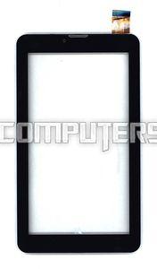 Сенсорное стекло (тачскрин) для Irbis TZ725 черное с рамкой