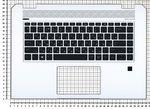 Клавиатура для ноутбука HP ZBook Studio G5 Series, черная с серебристой топ-панелью