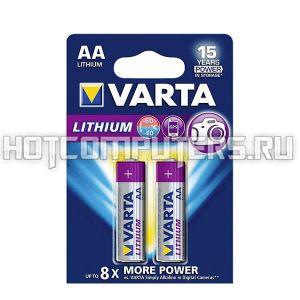 Батарейка литиевая VARTA FR6 (AA) Professional Lithium Li, FeS2 1.5V бл/2 (06106 301 402)
