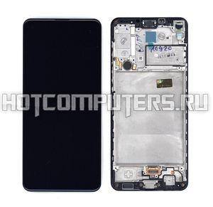 Модуль (матрица + тачскрин) для Samsung Galaxy A21S SM-A217F черный с рамкой