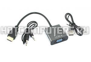 Переходник с кабелем HDMI на VGA плюс аудио и питание