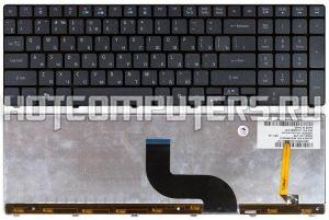 Клавиатура для ноутбуков Acer Aspire 5810T, 5410T, 5536, 5536G, 5738, 5800, 5820, 3935, 5739, 5739G, 7738G, 7738, 7540 Series, p/n: NSK-AN00R, русская, черная с подсветкой