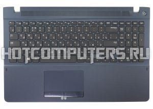 Клавиатура для ноутбука Samsung NP370R5E, NP370R5V, NP450R5E, NP450R5V, NP470R5E, NP510R5E, NP510R5V Series, p/n: BA75-04625C, черная c синим топкейсом