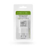 Ультракомпактное зарядное устройство с двумя USB портами для iPhone, iPod и многих других смартфонов и планшетов. USB15W(5V 1A), USB2 5W(5V 1A) Белый.