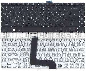 Клавиатура для ноутбуков Acer Aspire M5-481, M5-481G, M5-481PT, M5-481PTG, M5-481T, M5-481T Series, p/n: NK.I1417.02B, NSK-R2BBQ, 9Z.N8DBQ.B0R, русская, черная без рамки c подсветкой