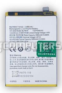 Аккумуляторная батарея BLP875 для смартфона Realme Narzo 50 4G/C55 (5000mAh)