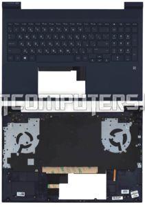 Клавиатура для ноутбука HP Victus 16-d 16-e топкейс, синий