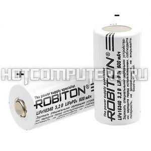 Аккумуляторная батарея Robiton CR123, CR123A, RCR123A с защитой (600mAh)