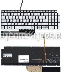 Клавиатура для ноутбука Dell Inspiron 15 5584, 5590, 5593, 5594, 5598 Series, серебристая