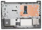 Клавиатура для ноутбука Lenovo IdeaPad S145-15IIL, S145-15IWL серая с серебристым топкейсом без тачпада