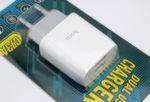 Блок питания (сетевой адаптер) HOCO C73A Glorious два порта USB, 5V, 2.4A, белый