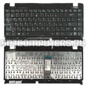 Клавиатура для ноутбука Asus Eee PC 1201 Series, p/n: 4GNUP1KRU00-3, 04GNUP1KUS00-3, 04GNUP2KUS10-3, черная  с черным топкейсом