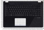 Клавиатура для ноутбука Asus X570UD, X570ZD, FX570U, FX570UD черная c черным топкейсом