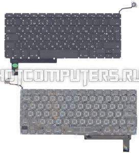 Клавиатура для ноутбуков Apple MacBook Pro 15 A1286 с SD, большой ENTER, Русская, Чёрная (Premium HC)