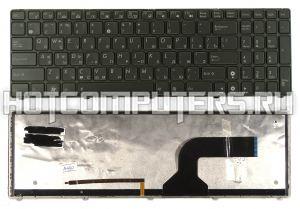Клавиатура для ноутбуков Asus K52, K53, G73, A52, G51, G60, G72, G73 Series, p/n: 04GNY11KUS01-1, NSK-UGM0R, NSK-UGJ0R, русская, черная с рамкой и подсветкой