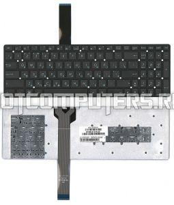 Клавиатура для ноутбуков Asus K55, X501, K55XI, K75VJ, U57, A55, R500, R700, S56, S500, X751 Series, p/n: 0KNB0-6121RU00, AEKJB700010, 9J.N2J82.R0R, русская, черная, плоский Enter