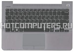 Клавиатура для ноутбука Samsung NP530U3B 530U3B Русская, Черная, Топ кейс серый, p/n: BA75-03711C