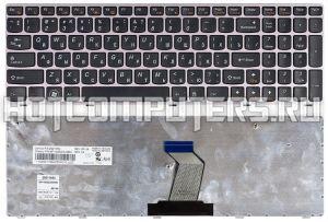 Клавиатура для ноутбуков Lenovo IdeaPad Z560, Z565, G570, G770 Series, p/n: 25011852, MP-10A33US-6861, NSK-B20SN0R, русская, черная с бронзовая рамкой
