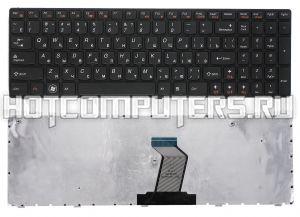 Клавиатура для ноутбуков Lenovo IdeaPad Z560, Z565, G570, G770 Series, p/n: V-117020AS1-US, MP-10A3, MP-10A33SU-6864, русская, черная с черной рамкой
