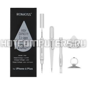 Сменный аккумулятор Romoss для Apple iPhone 6 Plus на 2915mAh 3.8V (10.07Wh) с комплектом инструментов и пошаговой инструкцией для самостоятельной замены.