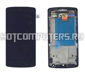 Модуль (матрица + тачскрин), 4.95", для LG Google Nexus 5 D820 с рамкой черный, 1920x1080 (Full HD)
