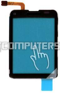 Сенсорное стекло (тачскрин) 2.4", для Nokia X3-02 черное, 320x240